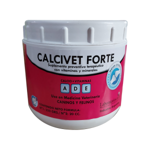 Suplemento con Vitaminas y Minerales Calcivet Forte 250g.